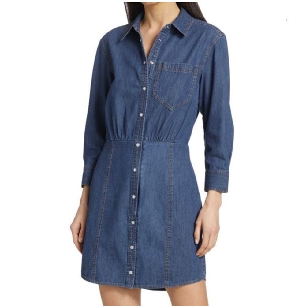 Denim Blue Button-Down Dress